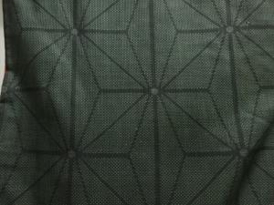 アンティーク　麻の葉模様織出し本場泥大島紬着物（5マルキ）